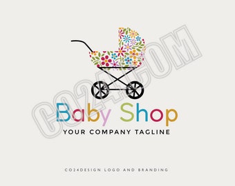 Baby Stroller Logo Vintage Stroller Logo Nanny Logo Floral Pram Logo Infant Supplies Baby Store Logo eps Svg Jpeg Pdf Png Files Etsy Canada
