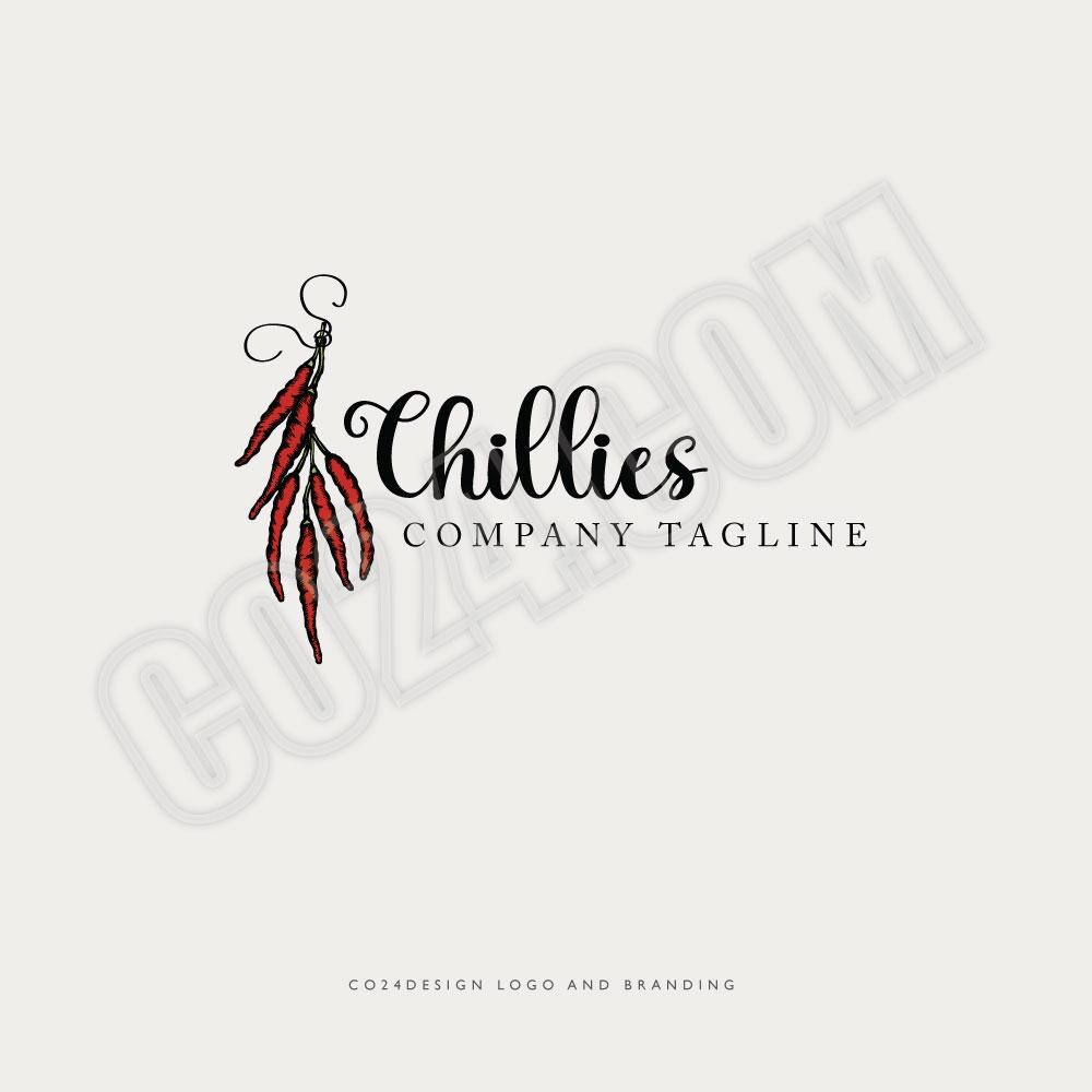 Chillies Logo, Chili Peppers Logo, Farmers Logo, Spicy Logo, Organic Farming Logo, Food Produce Logo (eps, svg, jpeg, pdf, png files)