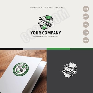 Lawn Equipment Repair Logo: Garden Services Logo (eps, svg, jpeg, pdf, png) image 1
