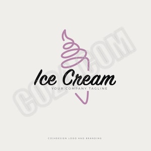 Eiscreme-Logo, Gelato-Logo, Modernes Eistüte-Logo, Minimales Gelateria-Logo, Eisdielen-Logo (eps, svg, jpeg, pdf, png Dateien)