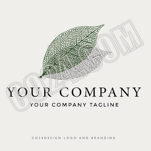 Blatt-Schatten-Logo, Botanisches Logo, Natur-Logo, Umwelt-Logo, Einfaches Logo, Wald-Logo, Blatt-Logo (eps, svg, jpeg, pdf, png Dateien)