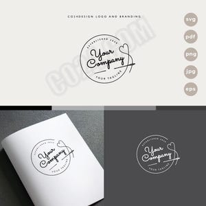 Personalisiertes Herz-Logo, Stickerei-Business-Design (eps, svg, jpeg, pdf, png Dateien)
