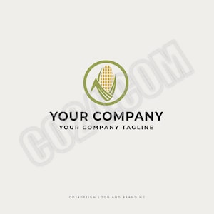 Modern Maize Farming Logo, Homestead Logo, Farmers Market Logo, Organic Farming Logo, Corn Produce Logo (eps, svg, jpeg, pdf, png files)