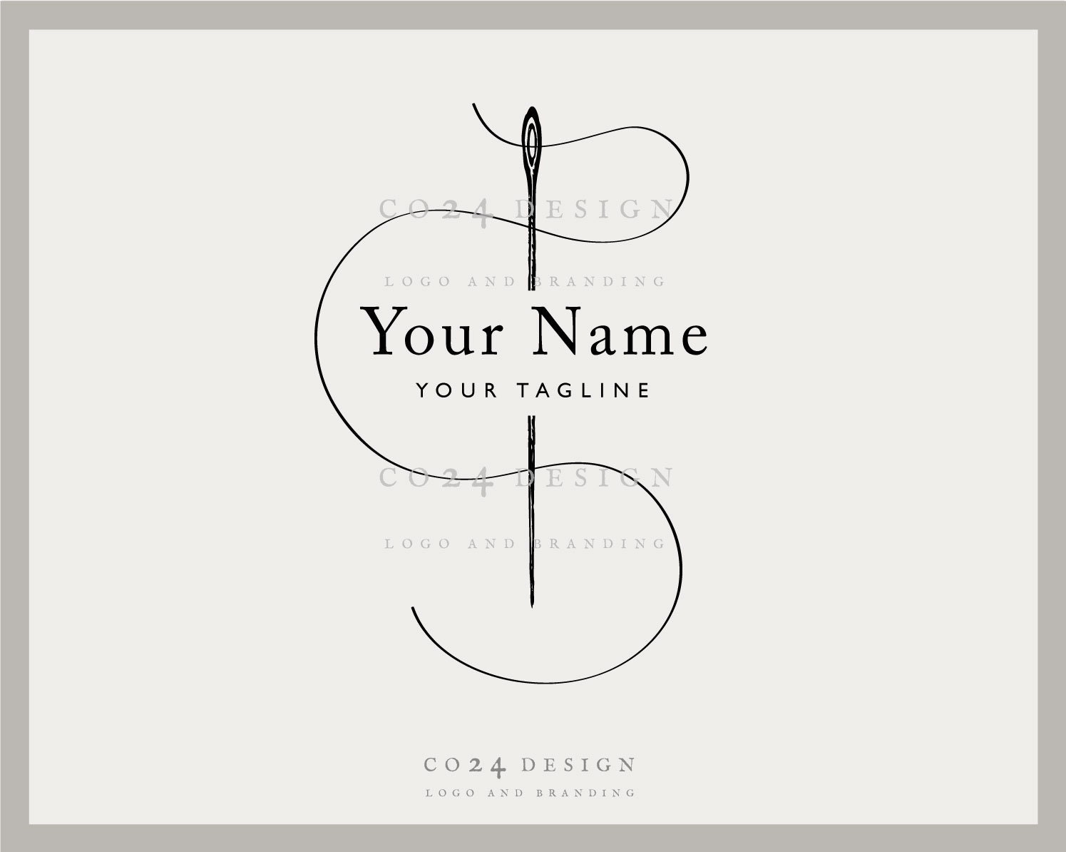 Needle Logo Sewing Logo Needle and Thread Premade Logo Etsy