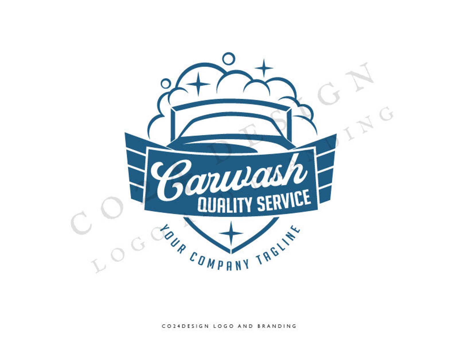 Auto Cleaning Logo Car Wash Logo Auto Cleaning Centre Etsy