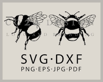 Bumblebee SVG, Bee Clipart, Insect Art (eps, svg, jpeg, pdf, png, dxf files)