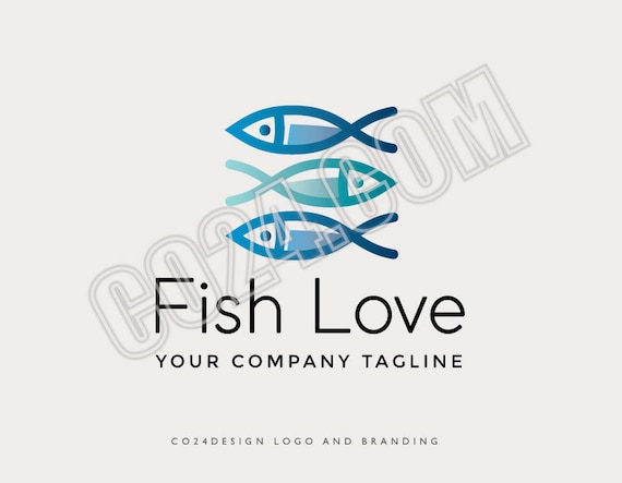 Fish Logo, Fishmongers Logo, Minimalist Logo Design, Restaurant