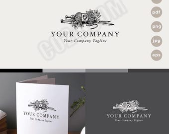 Knitting Yarn Logo: Hand-Drawn Wool Design (eps, svg, jpeg, pdf, png)