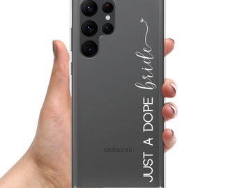 Just a Dope Bride Clear Case (white font)