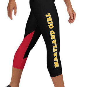 Maryland Girl Capri Leggings | Maryland pride | Maryland grad | Gift for Marylander | Gift for her