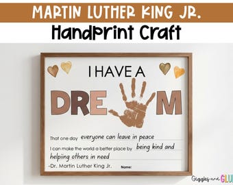 Dr Martin Luther King Jr Handprint Craft Art MLK Day I Have a Dream ...