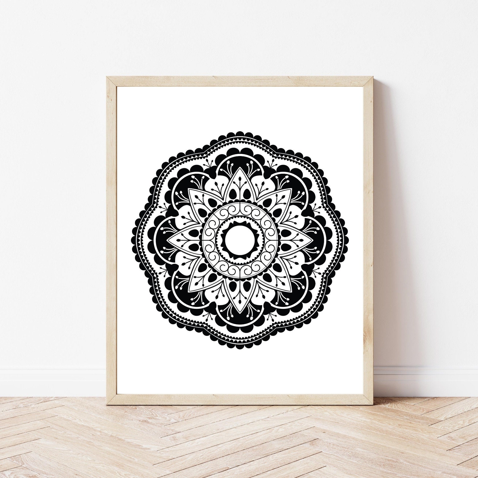 Mandala Wall Hanging Printable Art Minimalist Artwork Art Etsy