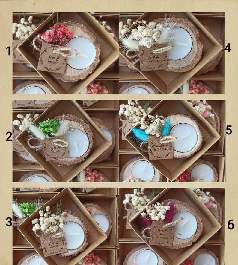 rustic tealight holder Bridesmaid Gifts Personalized Wedding Shower favors bridal shower favors Gift Wood favors Personalized candle