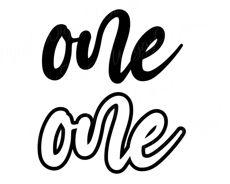 ONE PNG SVG Digital File Clipart Cutting Machine First - Etsy