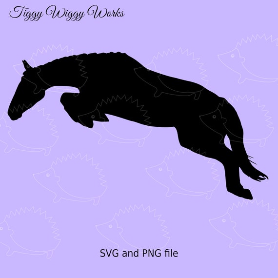 Horse Outline Jumping PNG SVG Digital File Clipart Cutting - Etsy