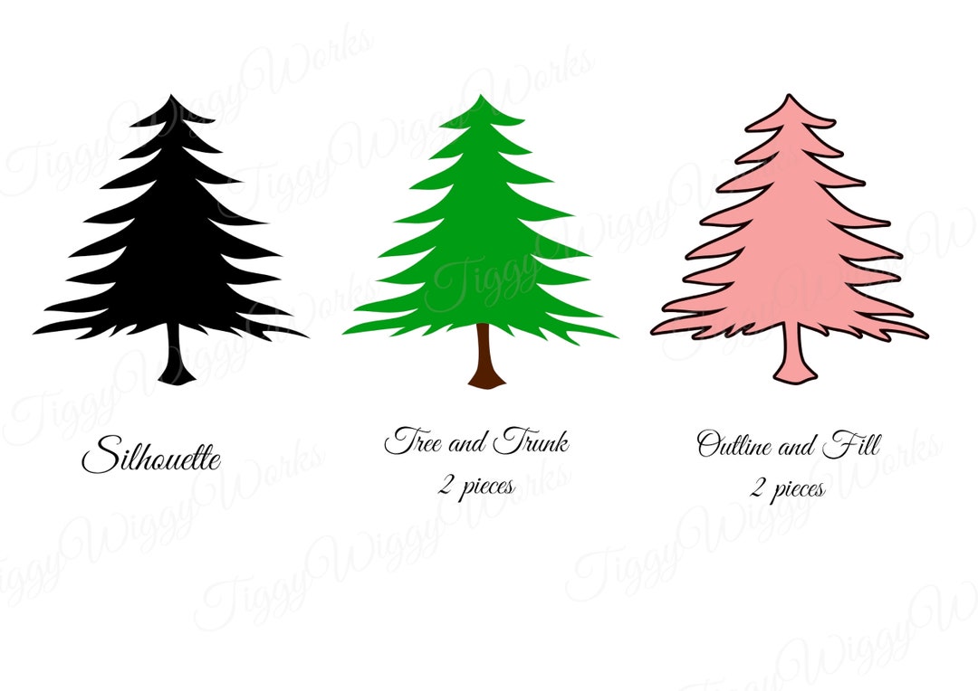 3 Christmas Tree SVG Digital File Clipart Cutting Machine - Etsy UK