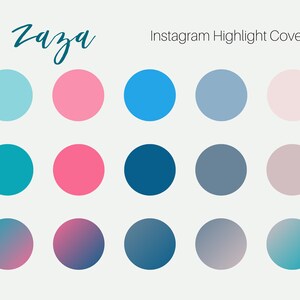 Instagram Highlight Covers  | Pink & Turquoise | solid colors and gradient