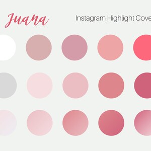 Instagram Highlight Covers in Pink and Rosa | solid colors and gradients