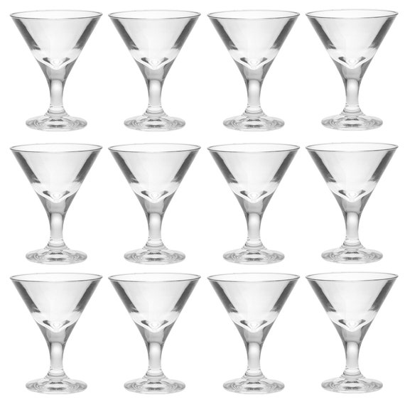 Acrylic mini 3 oz Martini Glasses set. Set of 12 BPA free Etsy