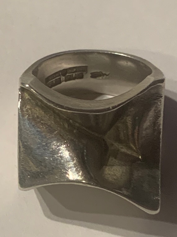 Bjorn Weckstrom Sterling Modernist Ring Finland La