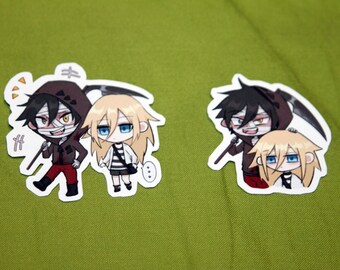 AOD: Zack, Rachel art by Kibo-Kibo - Angels Of Death - Sticker