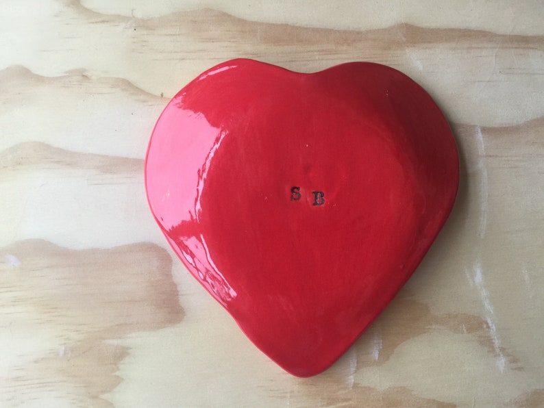 Adorable Ceramic Pottery Heart Plates from Grammy/'s Divine Designs Series