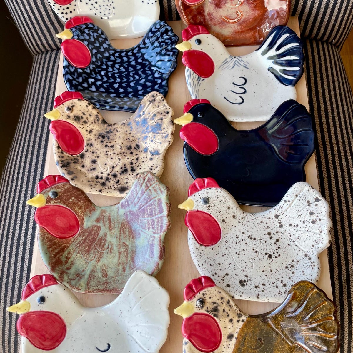 Chicken Ceramic Spoon Rest From Grammy's Divine Designs Country Farm Inspired Collection - Etsy