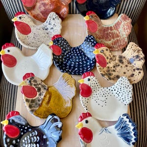 Chicken Ceramic Spoon Rest from Grammy&#39;s Divine Designs Country Farm Inspired Collection