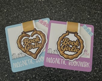Bamboo Earring Magnetic Bookmarks, Magnetic Bookmarks, Book Girlie Bookmarks, Black Girls Read, Reader Gifts, Book Accessory, Bookmarks