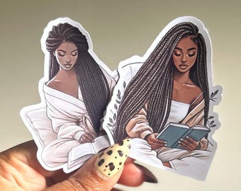 Kindle Stickers For Black Women, Black Girls Read, Stickers For Black Girls, Kindle Stickers, Book Stickers, Gifts For Readers