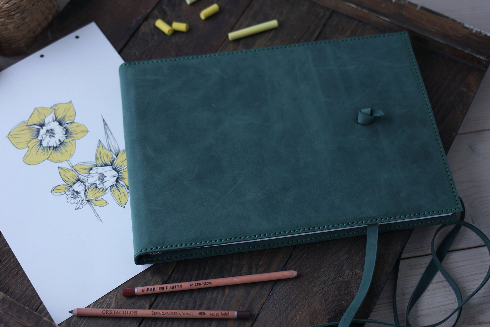 Personalized Leather Sketchbook. A4 Drawing Sketchbook. Artist Etsy