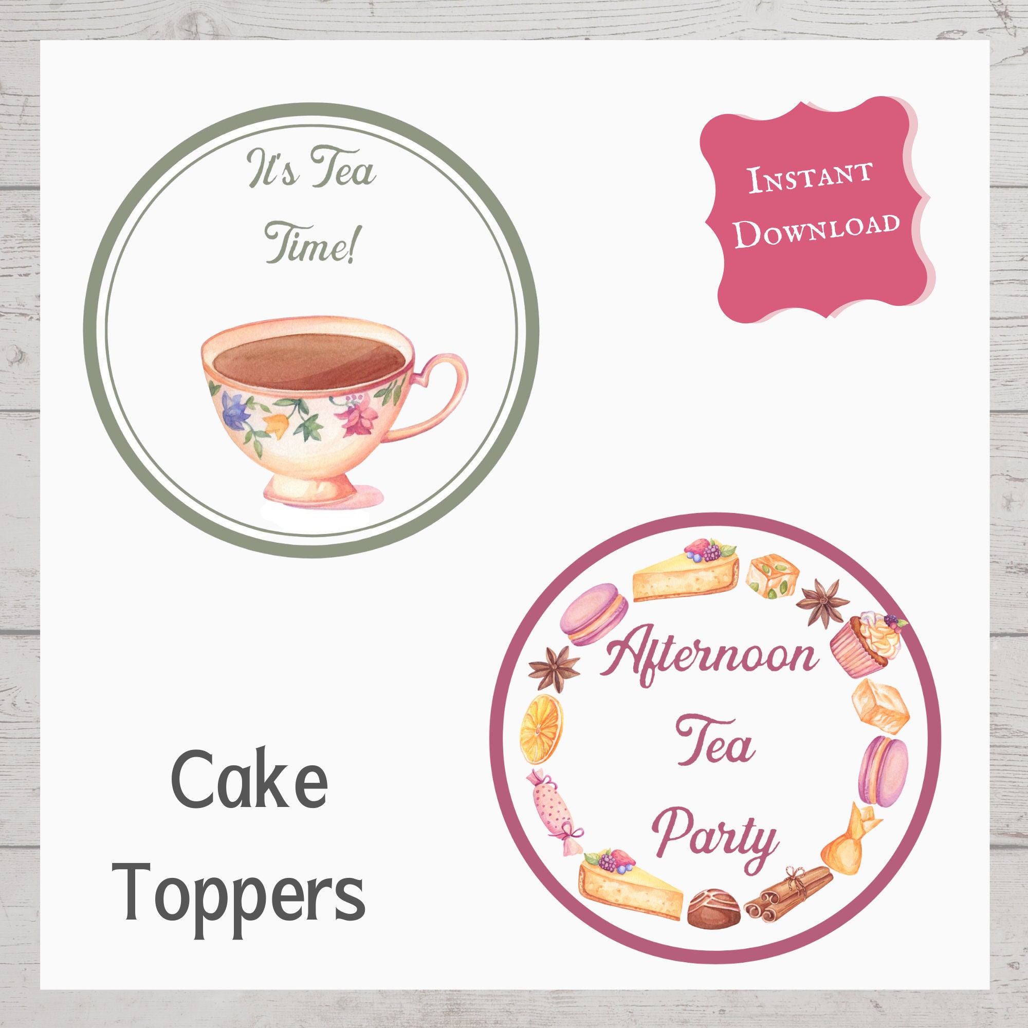 Tea Popper Afternoon Tea Cake Poppers, Tear Party Cake Poppers, Cupcake Poppers ...