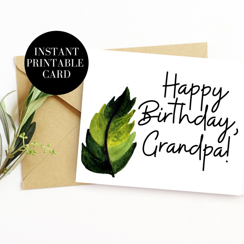 Download Birthday Cards Printable Digital Download Printable Card Card For Grandfather Birthday Card For Grandpa Greeting Cards