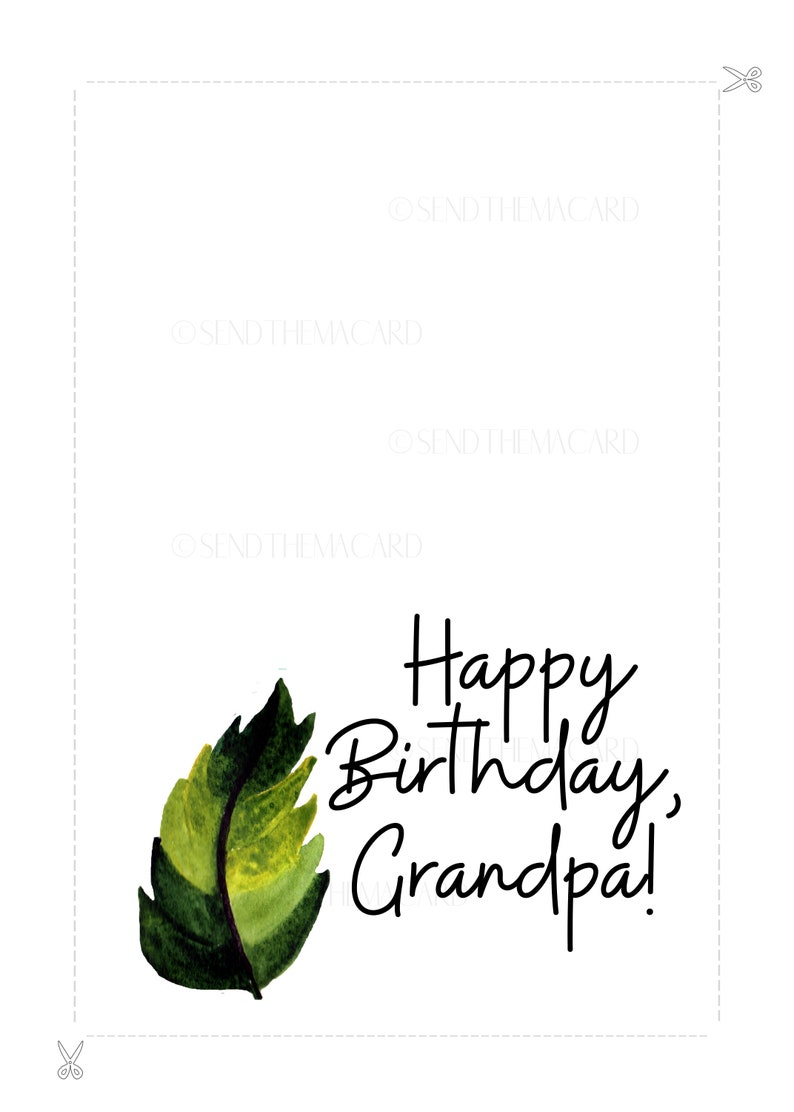 Download Birthday Cards Printable Digital Download Printable Card Card For Grandfather Birthday Card For Grandpa Greeting Cards