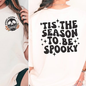 To sezon na upiorne SVG | Upiorny sezon Czaszka Głowa SVG | Pliki Halloween SVG dla Cricut