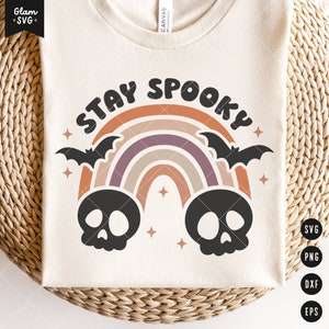 Stay Spooky SVG | Retro Halloween Saying SVG Cut Files for Cricut | Digital Download Halloween Retro Quote