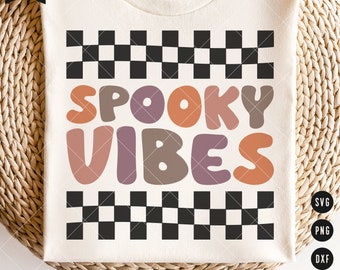 Spooky Vibes SVG / Retro Halloween diciendo archivos de corte SVG para Cricut / Descarga digital Halloween Retro Quote