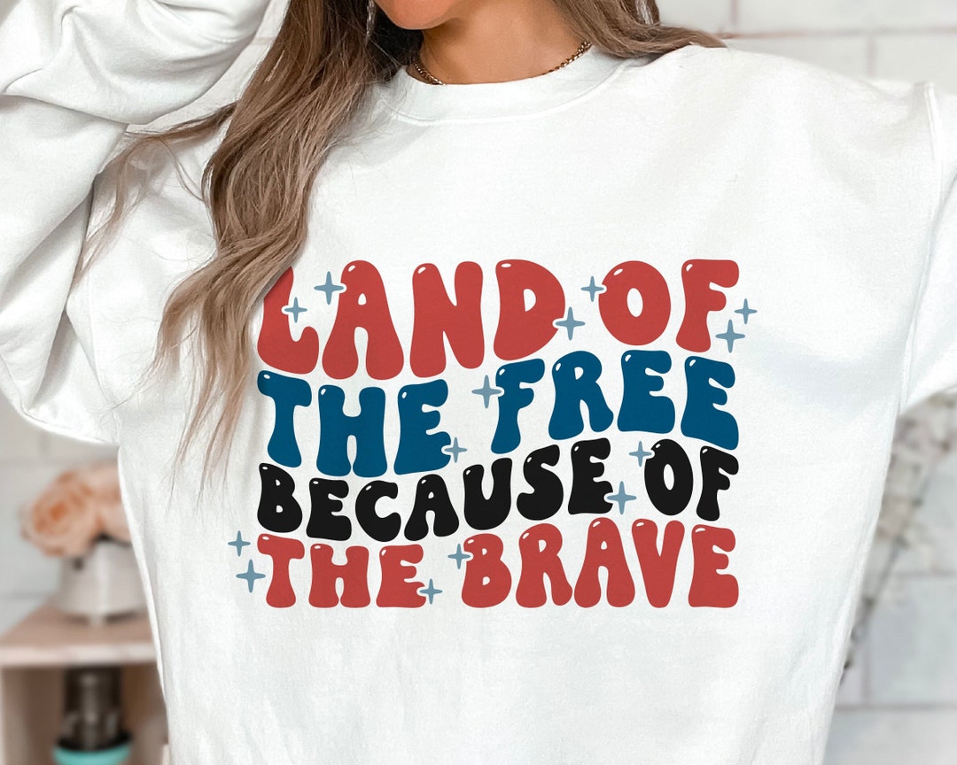 Land of the Free Because of the Brave SVG PNG, 4th of July Svg, Svg Cut ...