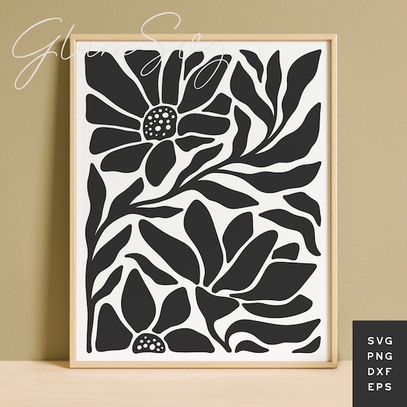 Boho Flowers SVG | Botanical SVG | Floral Home Decor SVG Cut Files for Cricut | Digital Download