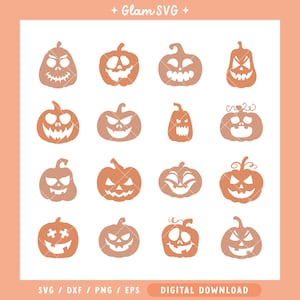 Halloween Pumpkins SVG Bundle | Halloween SVG Cut Files for Cricut | Digital Download