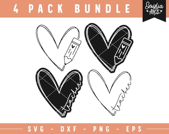 LehrerHerzen SVG Bundle, BleistiftHerz SVG, Lehrerherz SVG, Lehrer SVG, LehrerShirt Svg, Lehrer Geschenk svg
