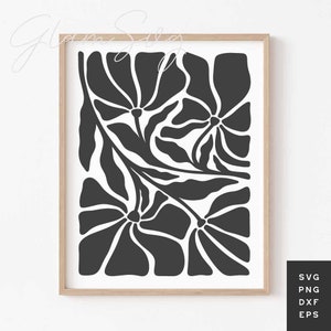 Boho Flores SVG | SVG botânico | Arquivos de corte SVG de decoração floral para casa para Cricut | Download Digital