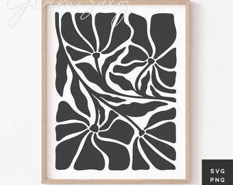 Boho Flowers SVG | Botanical SVG | Floral Home Decor SVG Cut Files for Cricut | Digital Download