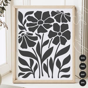 Boho Flowers SVG | Botanical SVG | Floral Home Decor SVG Cut Files for Cricut | Digital Download