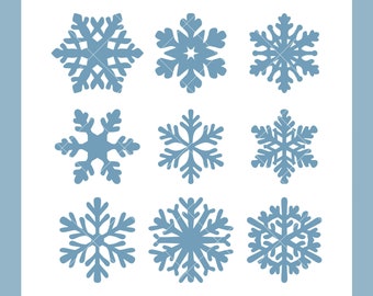 Snowflakes SVG Bundle | Winter SVG Cut Files for Cricut | Digital Download