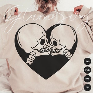 Skull Lovers SVG | Skeletons in Love SVG Cut Files for Cricut | Valentine's Day SVG Digital Download