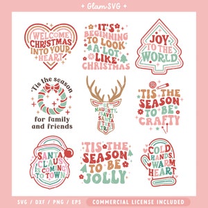 Weihnachten SVG Bundle | Weihnachts-Zitate SVG-Schnittdateien für Cricut | Weihnachts Sprüche SVG | Digitaler Download