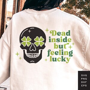 Innen tot, aber glücklich SVG | St. Patricks Day SVG geschnittene Dateien für Cricut | Zitat SVG | Digitaler Download