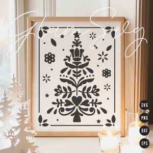 Choinka SVG | Skandynawskie choinki SVG pliki do cięcia dla Cricut | Pobieranie cyfrowe