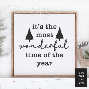 Het is de mooiste tijd van het jaar SVG | Kerst SVG gesneden bestanden voor Cricut | Kerstborden SVG | Digitaal downloaden
